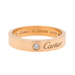Bague Alliance CARTIER "C de Cartier" en or rose et diamant - Castafiore