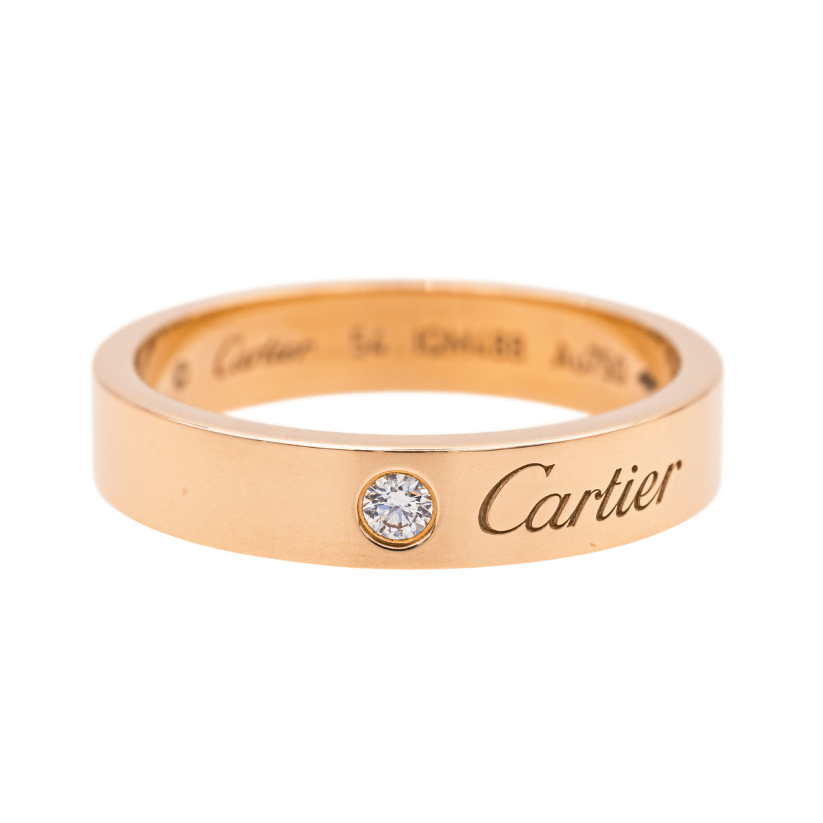 Bague Alliance CARTIER "C de Cartier" en or rose et diamant - Castafiore