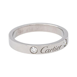 Bague Alliance CARTIER "C de Cartier" en platine et diamants - Castafiore