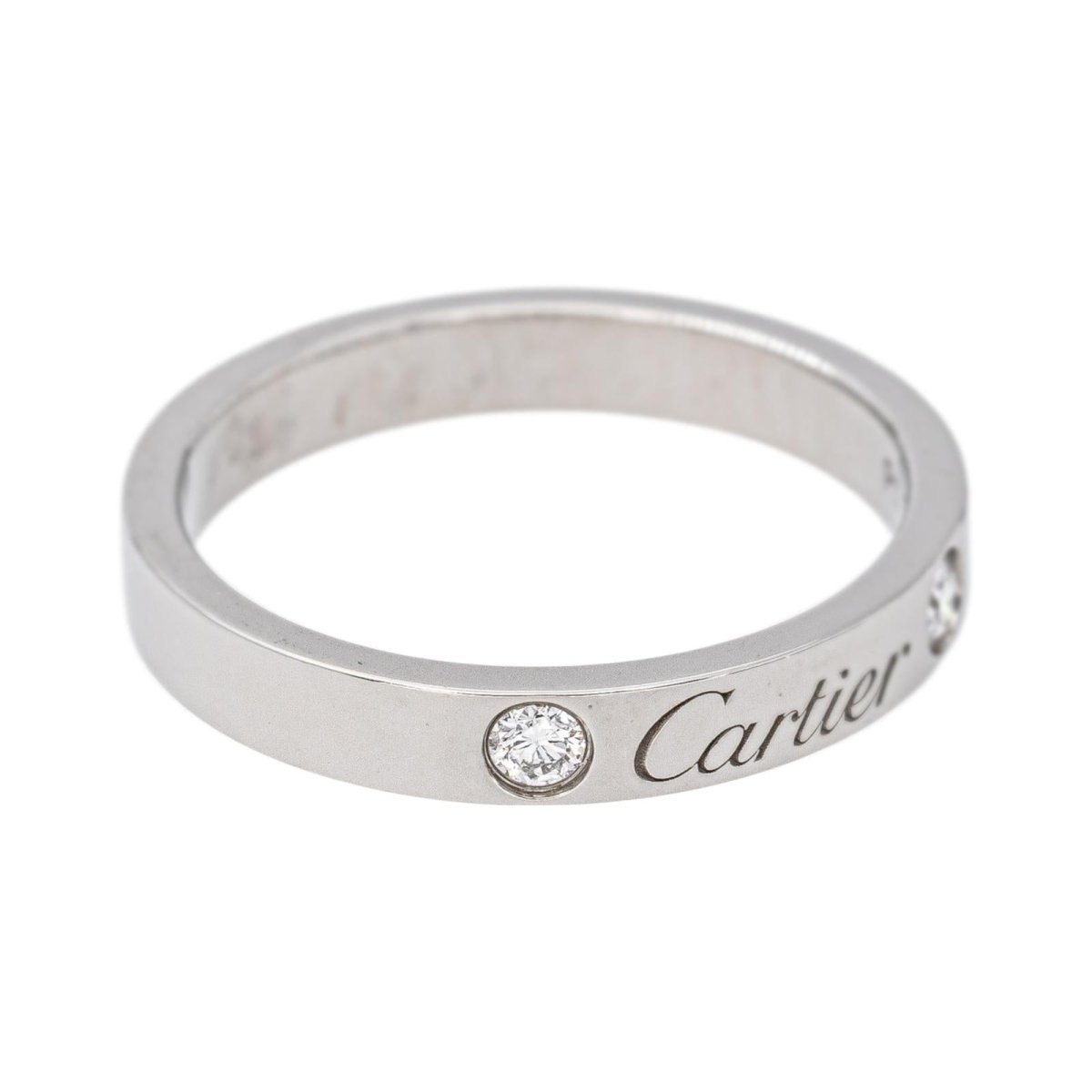 Bague Alliance CARTIER "C de Cartier" en platine et diamants - Castafiore