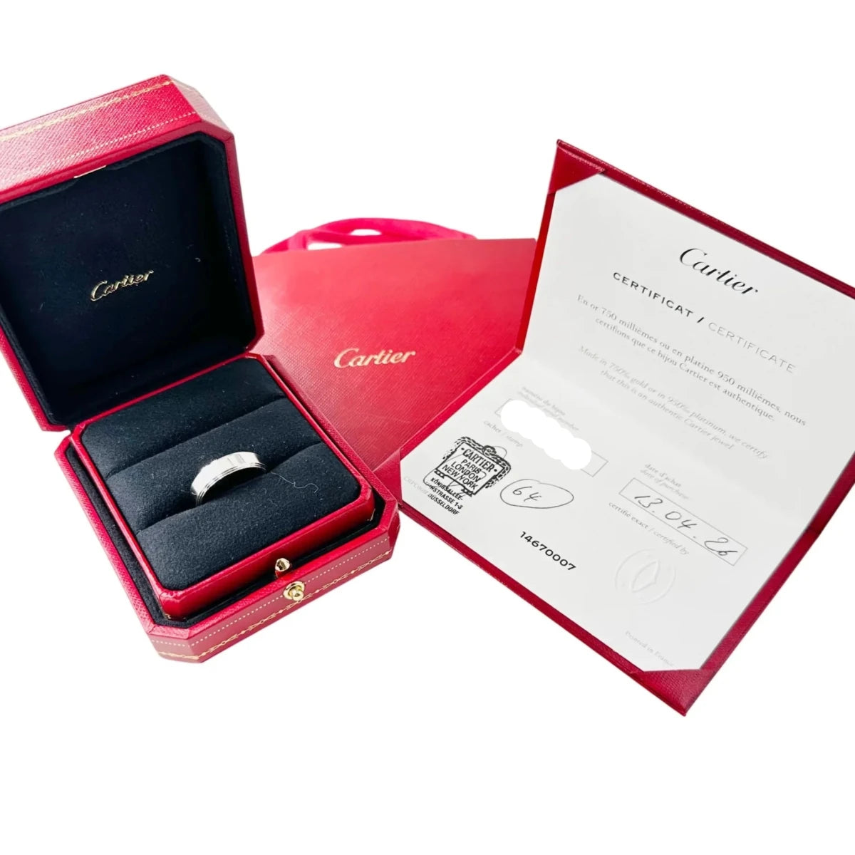 Bague Alliance CARTIER "Cartier d'Amour" en platine - Castafiore