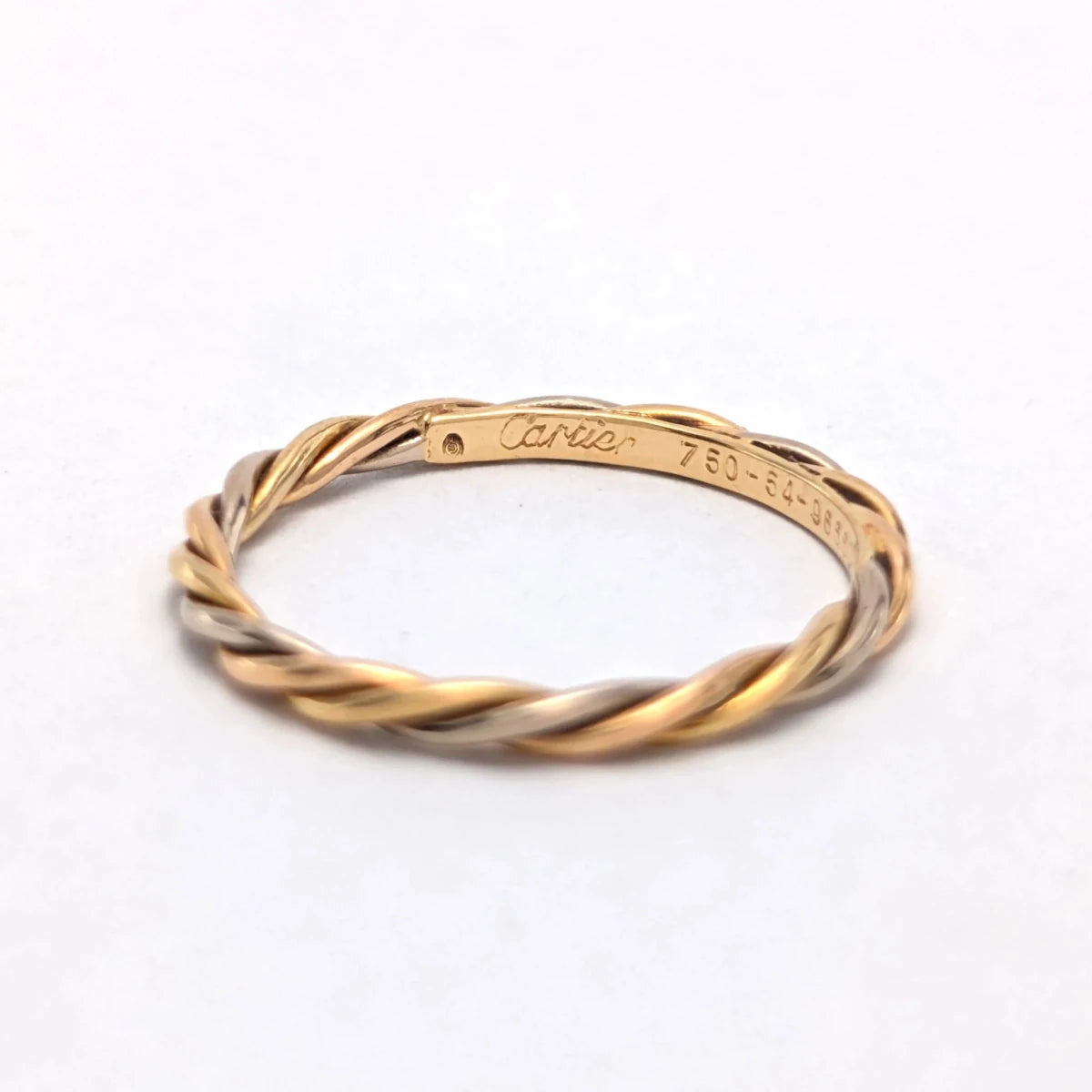 Bague Alliance CARTIER en or blanc, or jaune et or rose - Castafiore