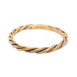 Bague Alliance CARTIER en or blanc, or jaune et or rose
