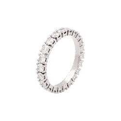 Bague Alliance CARTIER "Etincelle" en platine et diamants. - Castafiore
