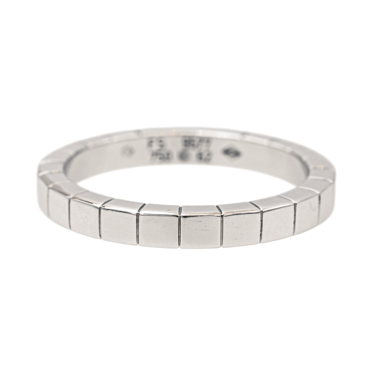 Bague Alliance CARTIER "Lanières" en or blanc - Castafiore
