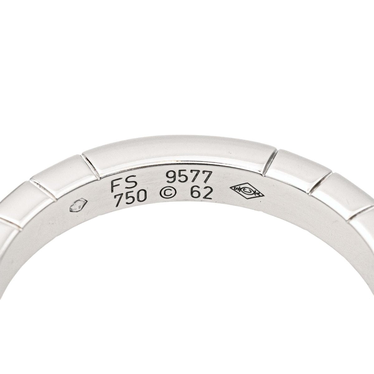 Bague Alliance CARTIER "Lanières" en or blanc - Castafiore