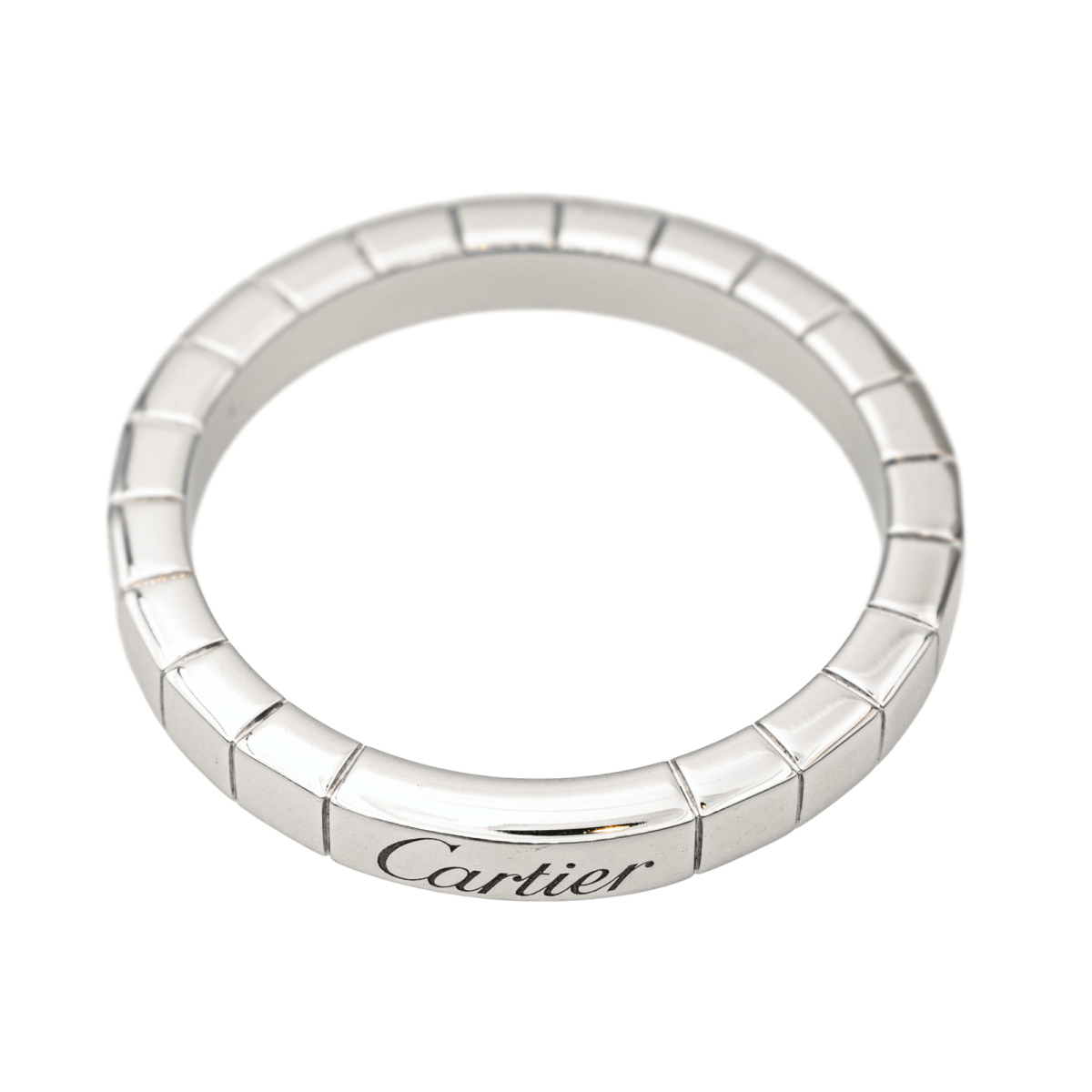 Bague Alliance CARTIER "Lanières" en or blanc - Castafiore