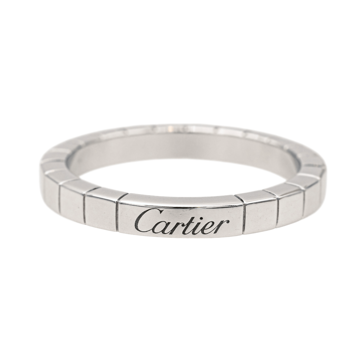 Bague Alliance CARTIER "Lanières" en or blanc - Castafiore