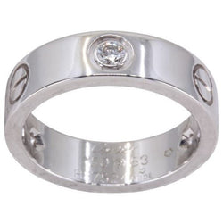 Bague Alliance CARTIER "Love" en or blanc et diamant - Castafiore
