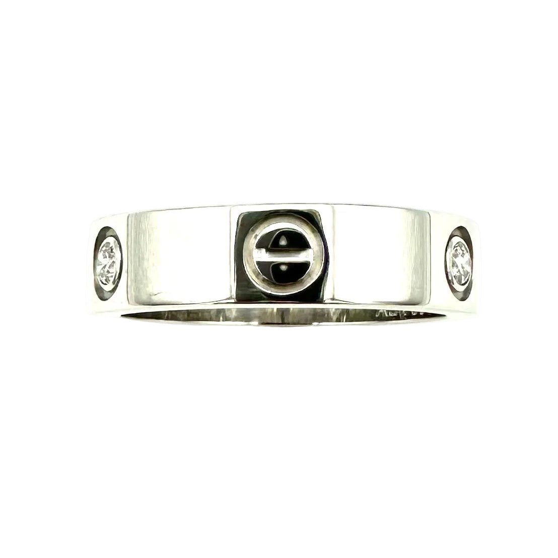 Bague Alliance CARTIER "Love" en or blanc et diamants - Castafiore