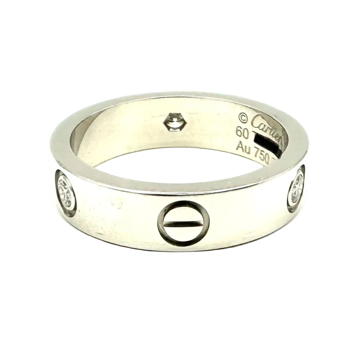 Bague Alliance CARTIER "Love" en or blanc et diamants - Castafiore
