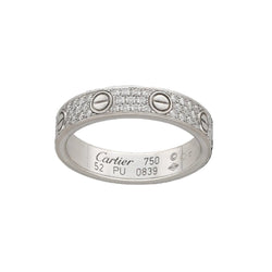 Bague Alliance CARTIER "Love" en or blanc et diamants - Castafiore