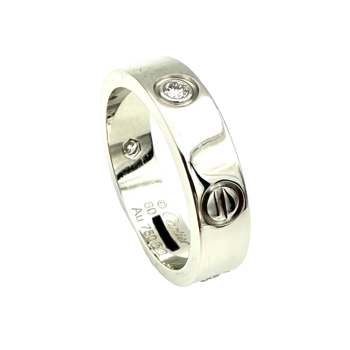 Bague Alliance CARTIER "Love" en or blanc et diamants - Castafiore