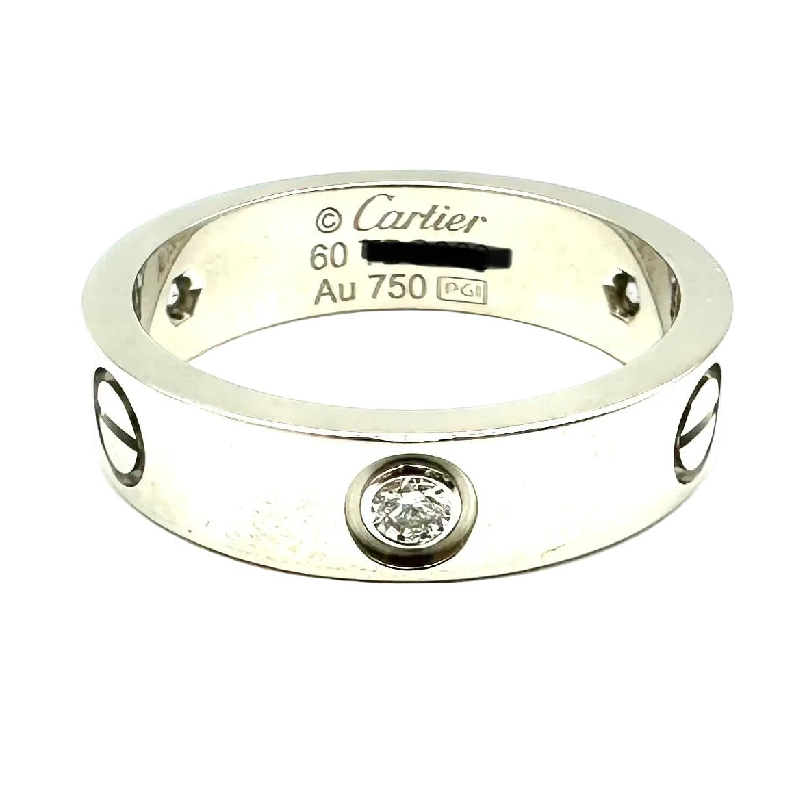 Bague Alliance CARTIER "Love" en or blanc et diamants - Castafiore