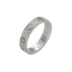 Bague Alliance CARTIER "Love" en or blanc et diamants - Castafiore