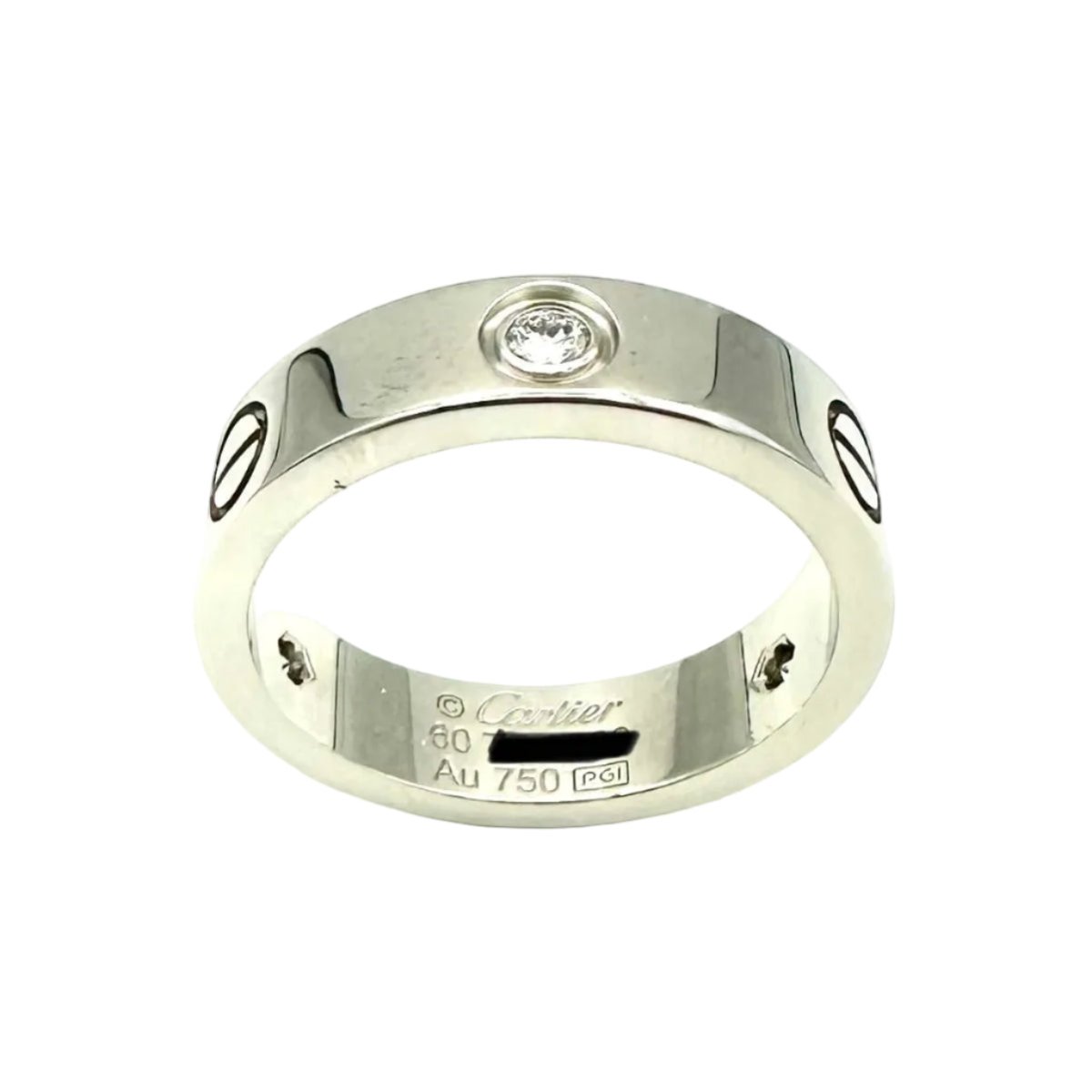 Bague Alliance CARTIER "Love" en or blanc et diamants - Castafiore
