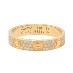 Bague Alliance CARTIER , "Love", en or jaune et Diamant - Castafiore