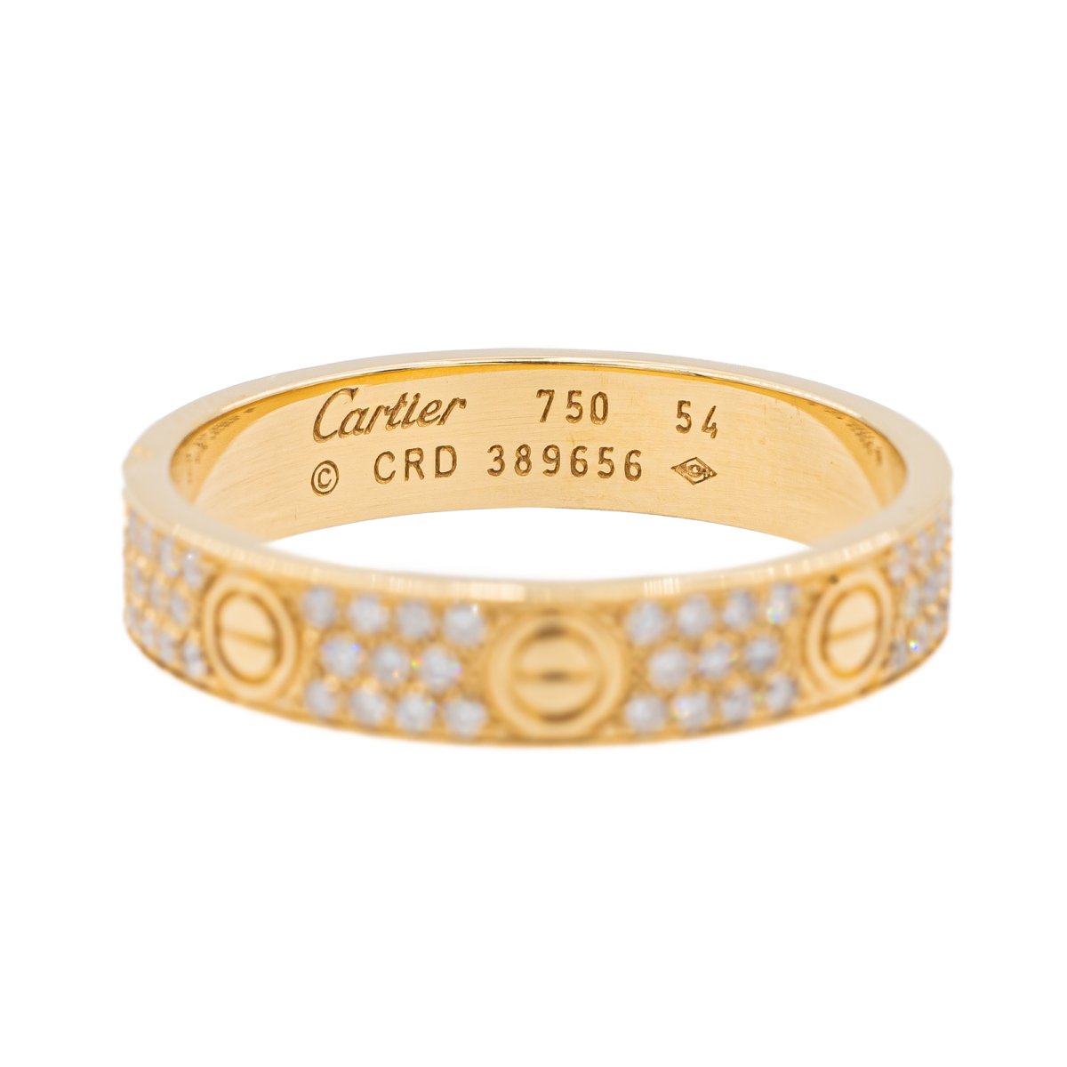 Bague Alliance CARTIER , "Love", en or jaune et Diamant - Castafiore