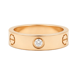 Bague Alliance CARTIER "Love" en or rose et diamants - Castafiore