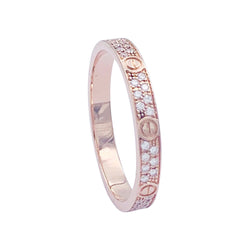Bague Alliance CARTIER "Love" en or rose et diamants - Castafiore