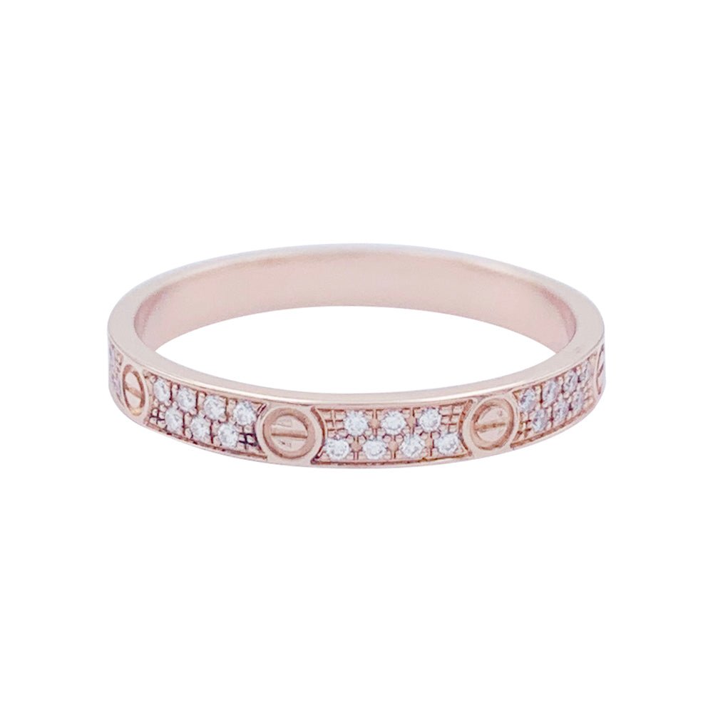 Bague Alliance CARTIER "Love" en or rose et diamants - Castafiore