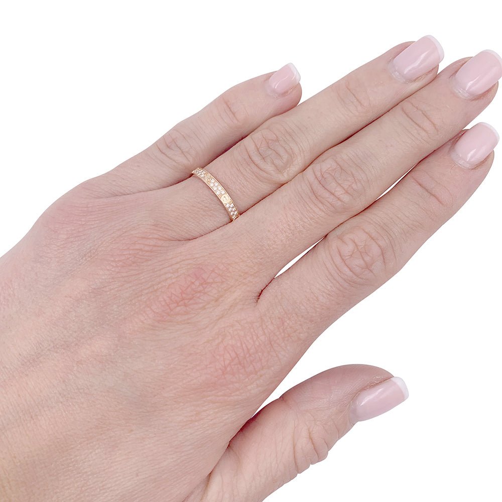 Bague Alliance CARTIER "Love" en or rose et diamants - Castafiore