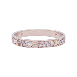 Bague Alliance CARTIER "Love" en or rose et diamants - Castafiore