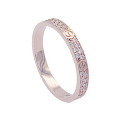 Bague Alliance CARTIER "Love" en or rose et diamants - Castafiore