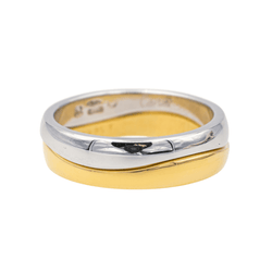 Bague Alliance CARTIER "Love Me" en or blanc et or jaune - Castafiore