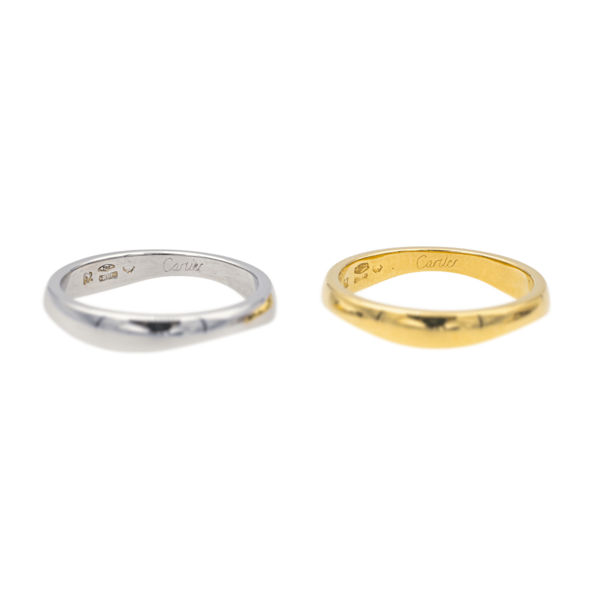 Bague Alliance CARTIER "Love Me" en or blanc et or jaune - Castafiore