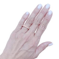 Bague Alliance CARTIER "Maillon Panthère" en or rose et diamants - Castafiore
