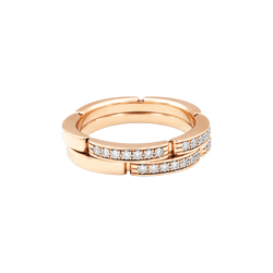 Bague Alliance CARTIER "Maillon Panthère" en or rose et diamants - Castafiore