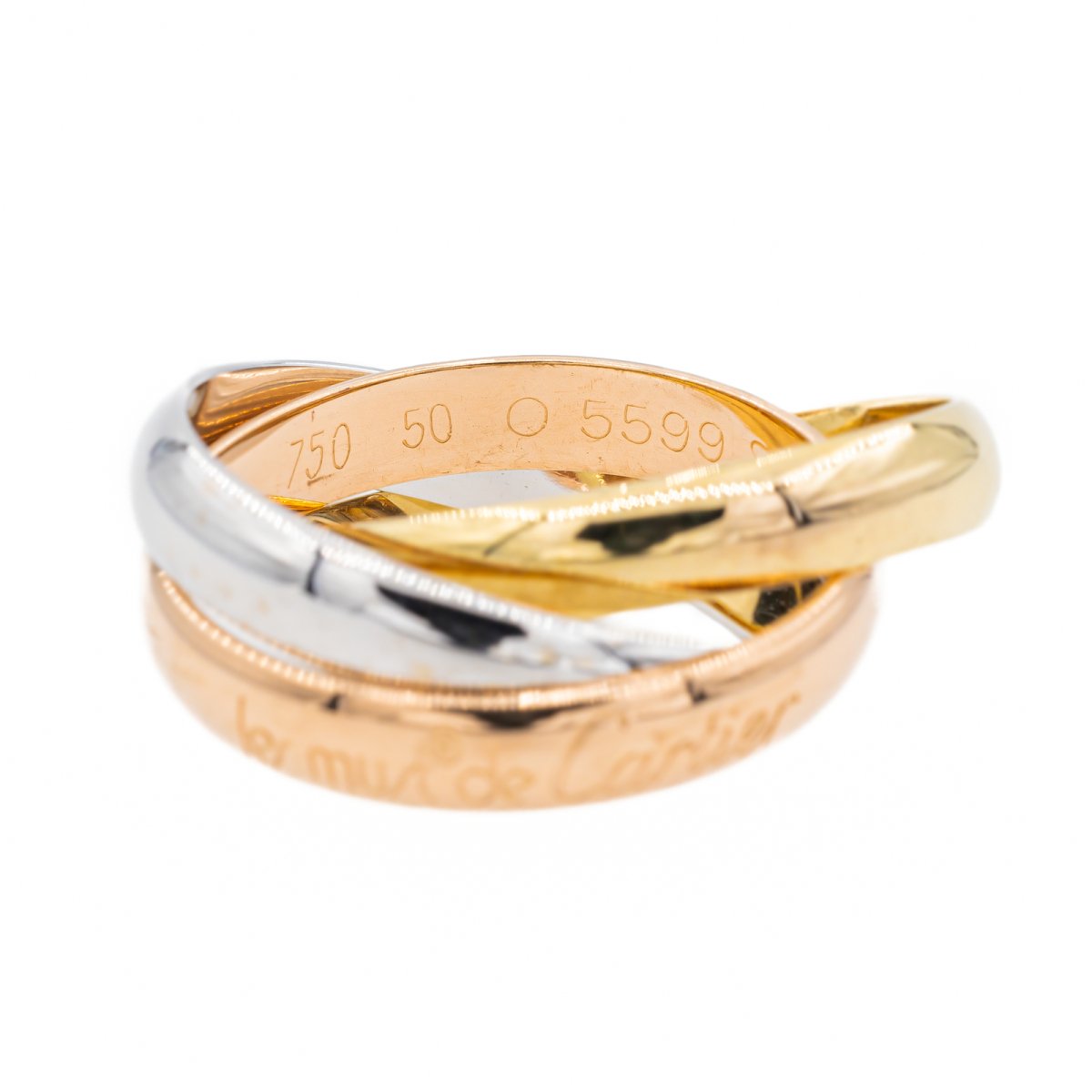 CARTIER “Must Trinity” wedding ring in three golds – Castafiore