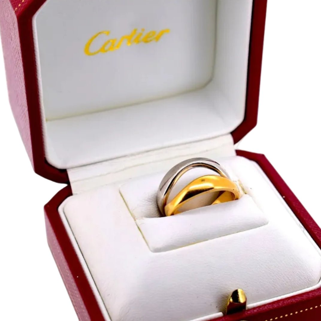 Bague Alliance CARTIER "Nouvelle Vague" en or blanc et or jaune - Castafiore