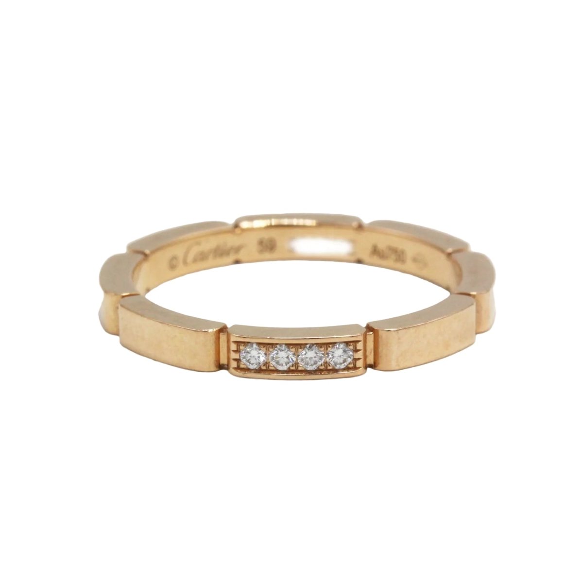 Bague Alliance CARTIER "Panthère" en or rose et diamants - Castafiore