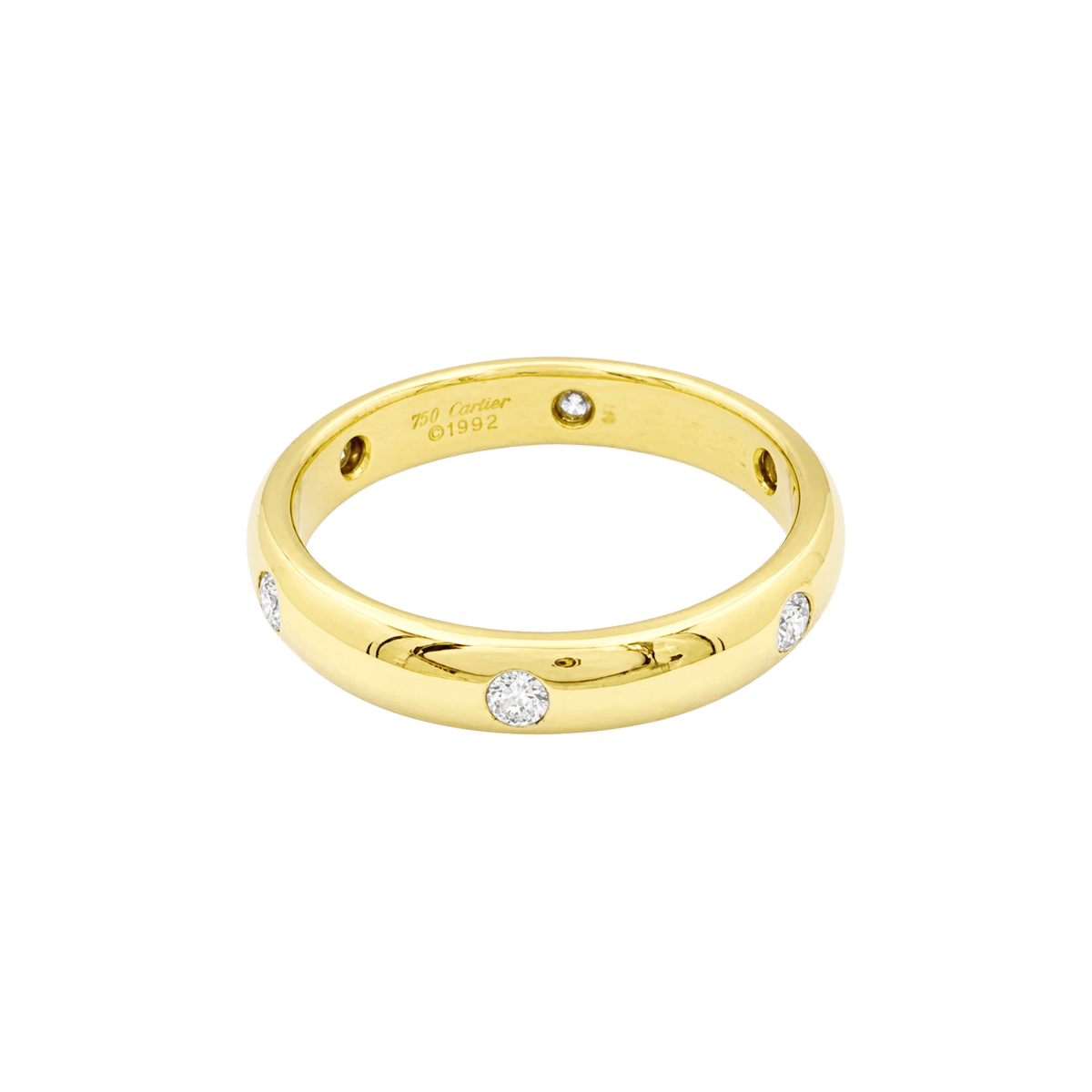 Bague Alliance CARTIER "Stella" en or jaune et diamants - Castafiore