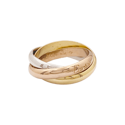 Bague Alliance CARTIER "Trinity Classique" en or rose, or jaune et or blanc - Castafiore