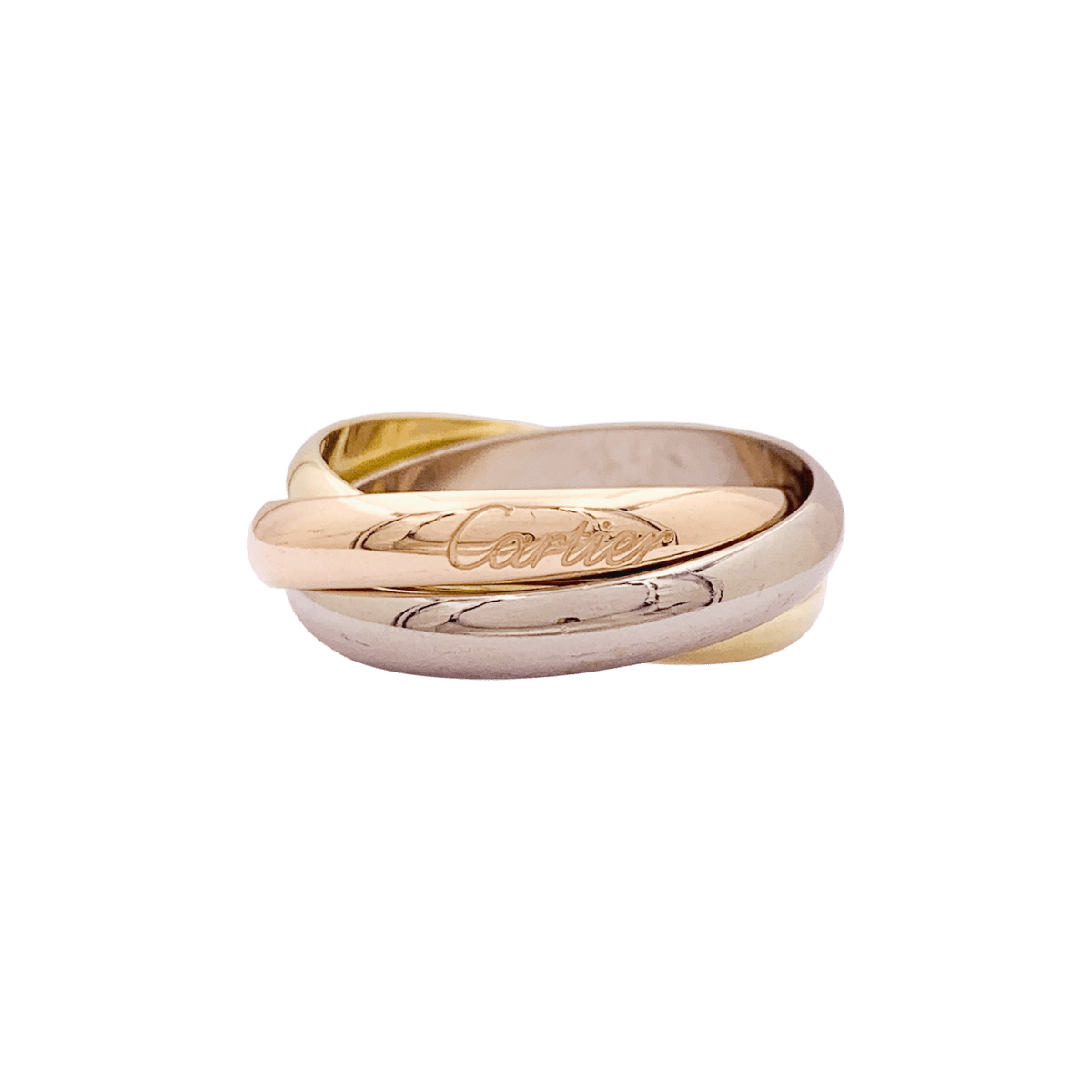 Bague Alliance CARTIER "Trinity Classique" en or rose, or jaune et or blanc - Castafiore