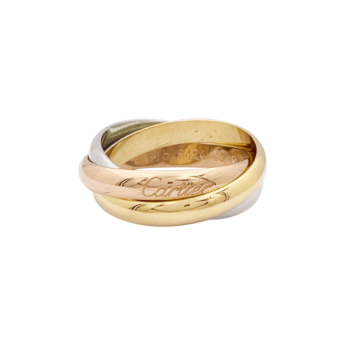 Bague Alliance CARTIER "Trinity Classique" en or rose, or jaune et or blanc - Castafiore