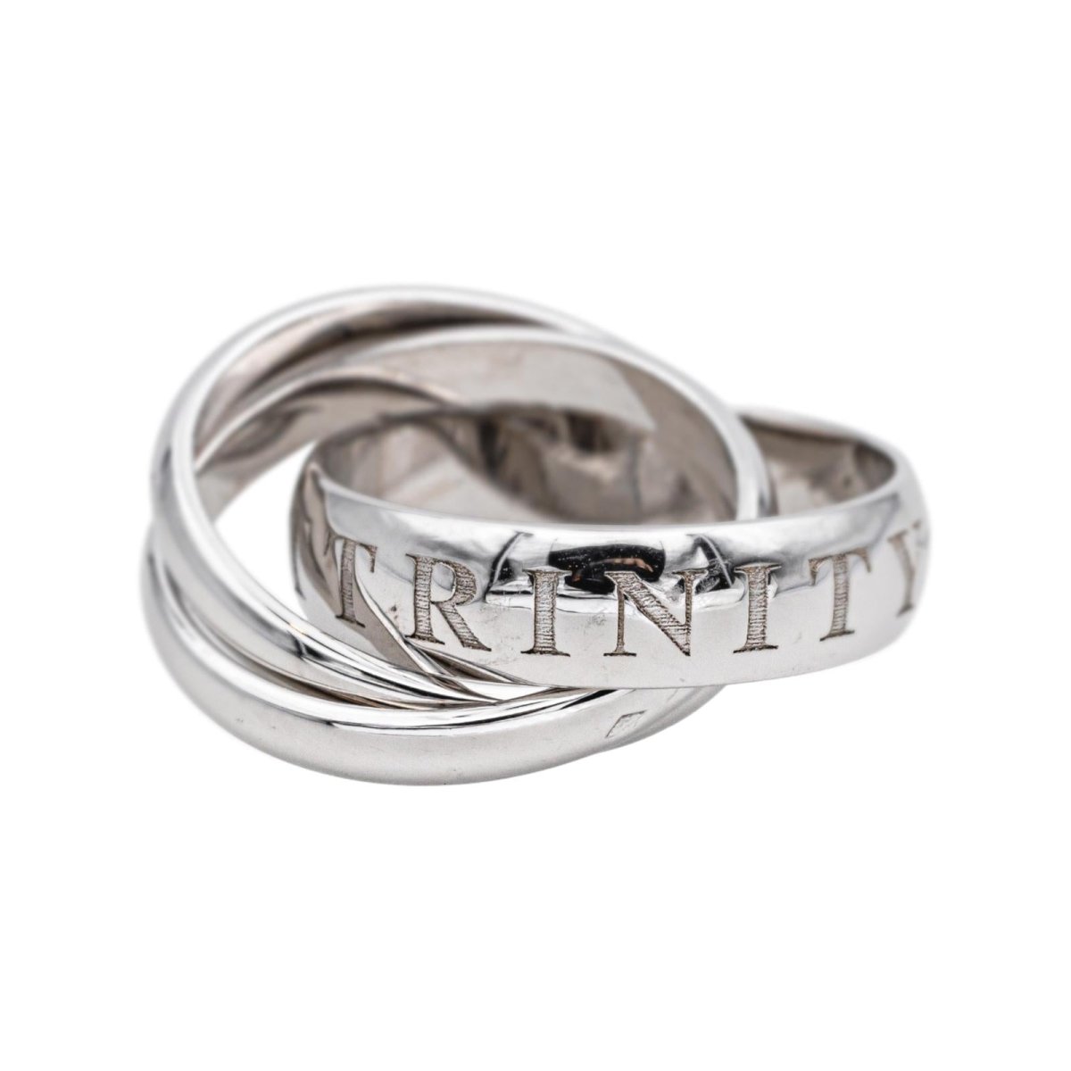 Bague Alliance CARTIER "Trinity" en or blanc - Castafiore