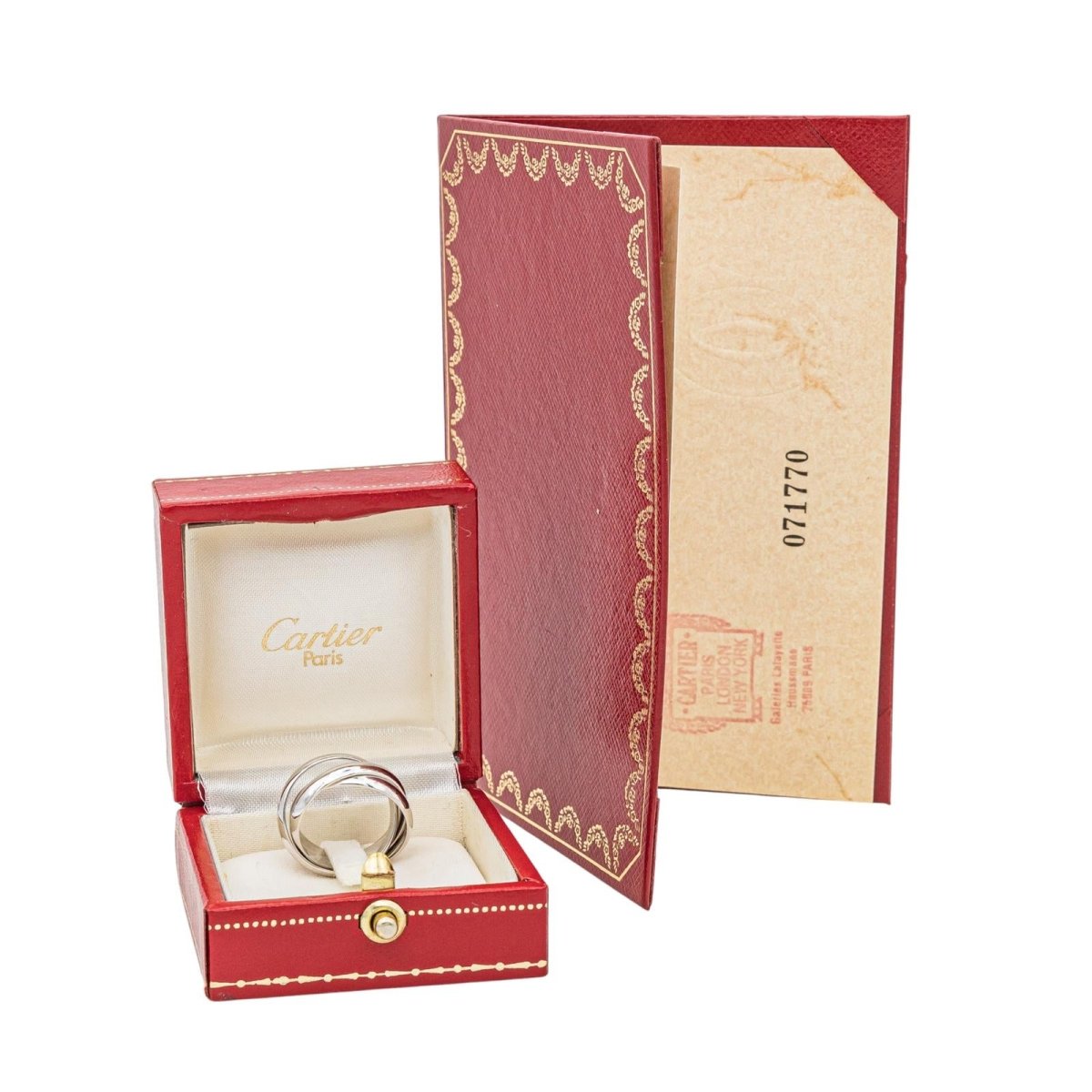 Bague Alliance CARTIER "Trinity" en or blanc - Castafiore