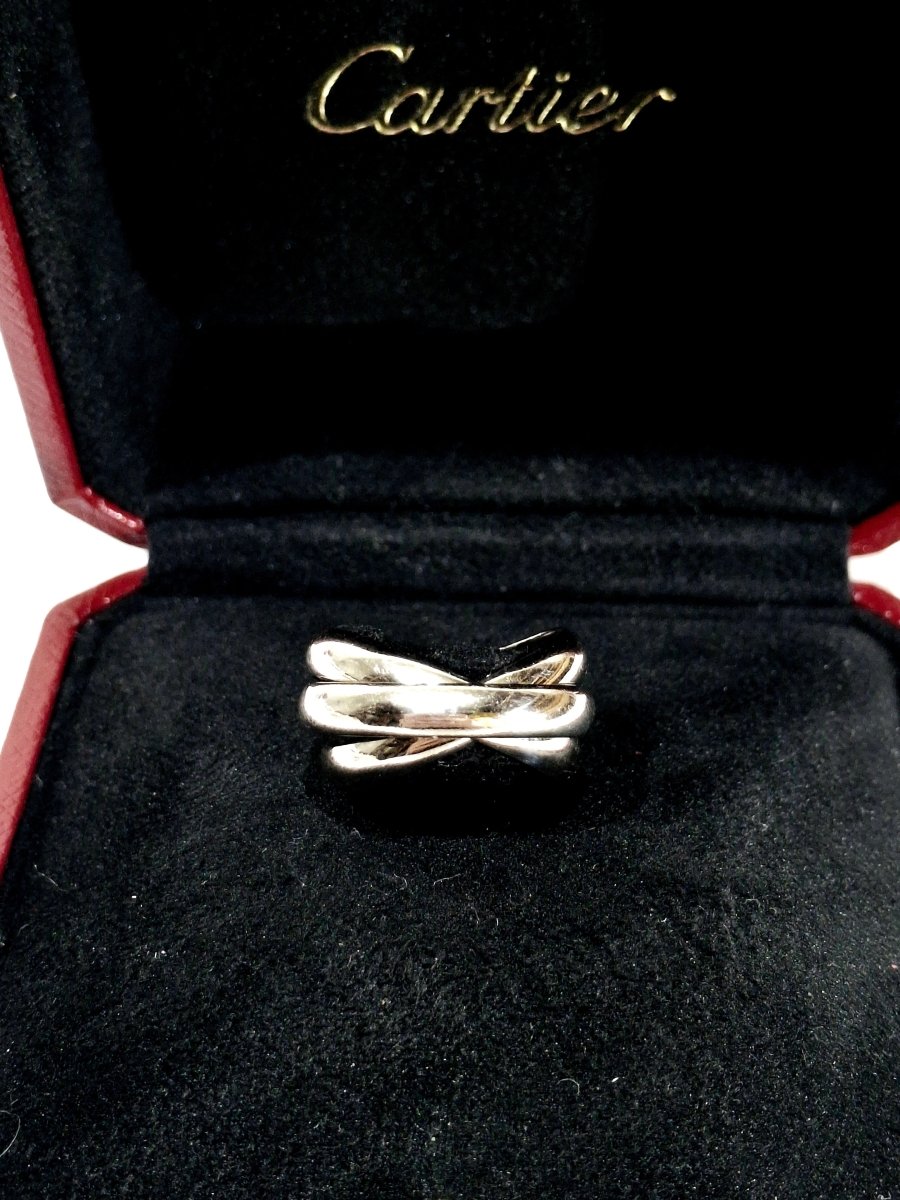 Bague Alliance CARTIER "Trinity" en or blanc - Castafiore