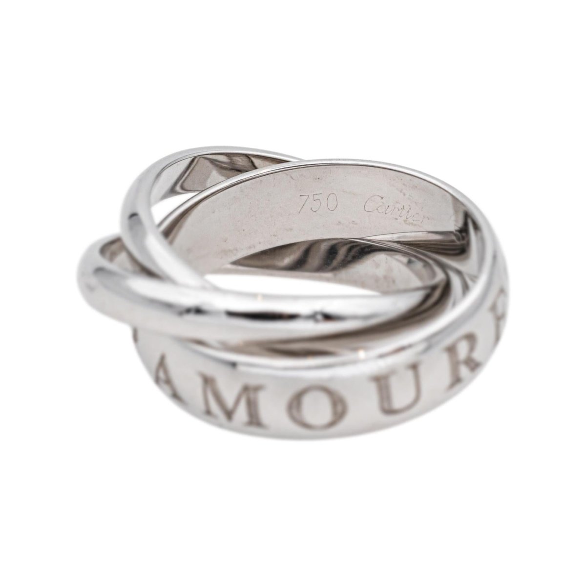 Bague Alliance CARTIER "Trinity" en or blanc - Castafiore