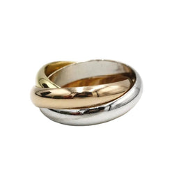 Bague Alliance CARTIER "Trinity" en or blanc, or jaune et or rose - Castafiore
