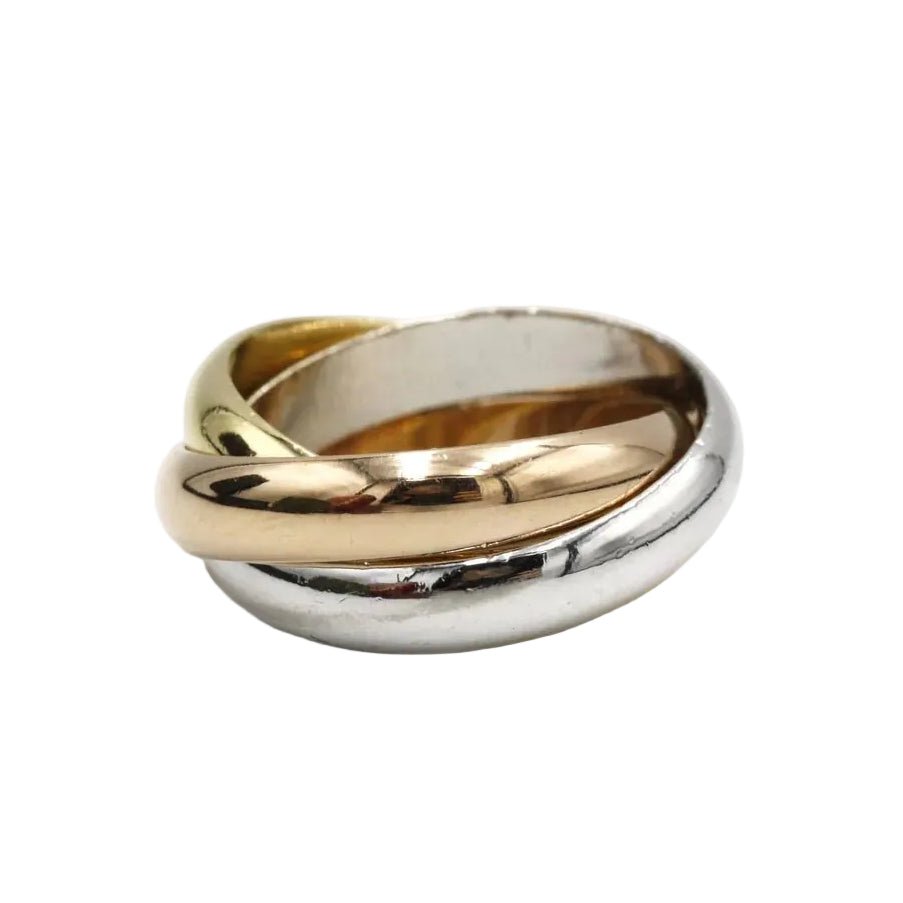 Bague Alliance CARTIER "Trinity" en or blanc, or jaune et or rose - Castafiore