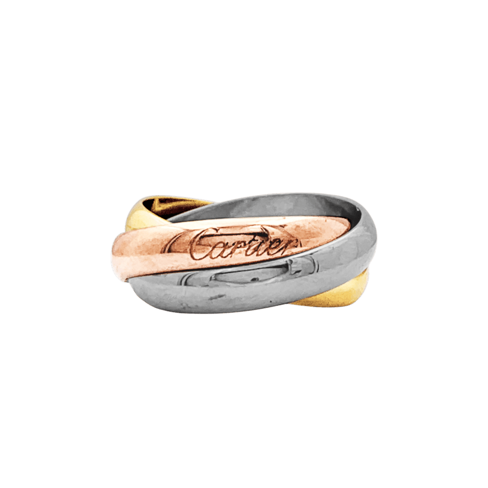 Bague Alliance CARTIER "Trinity" en or blanc, or jaune et or rose - Castafiore