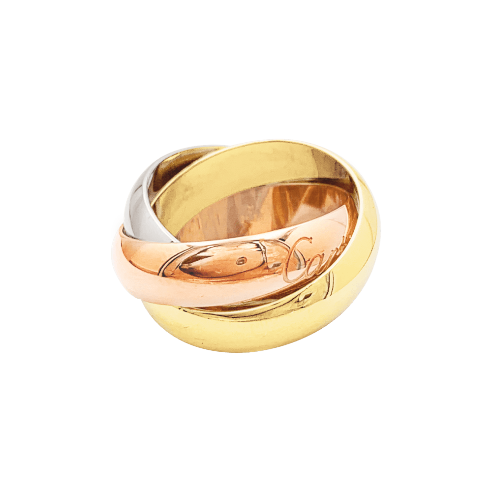 Bague Alliance CARTIER "Trinity" en or blanc, or jaune et or rose - Castafiore