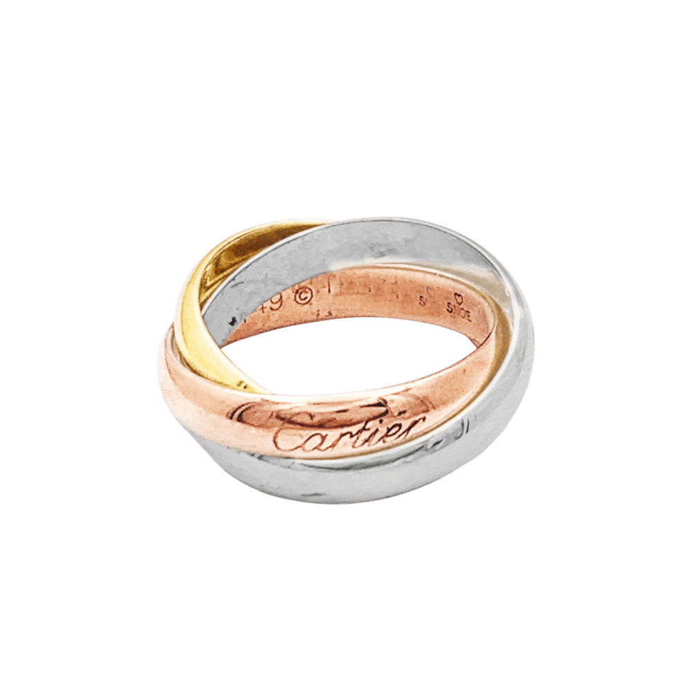 Bague Alliance CARTIER "Trinity" en or blanc, or jaune et or rose - Castafiore