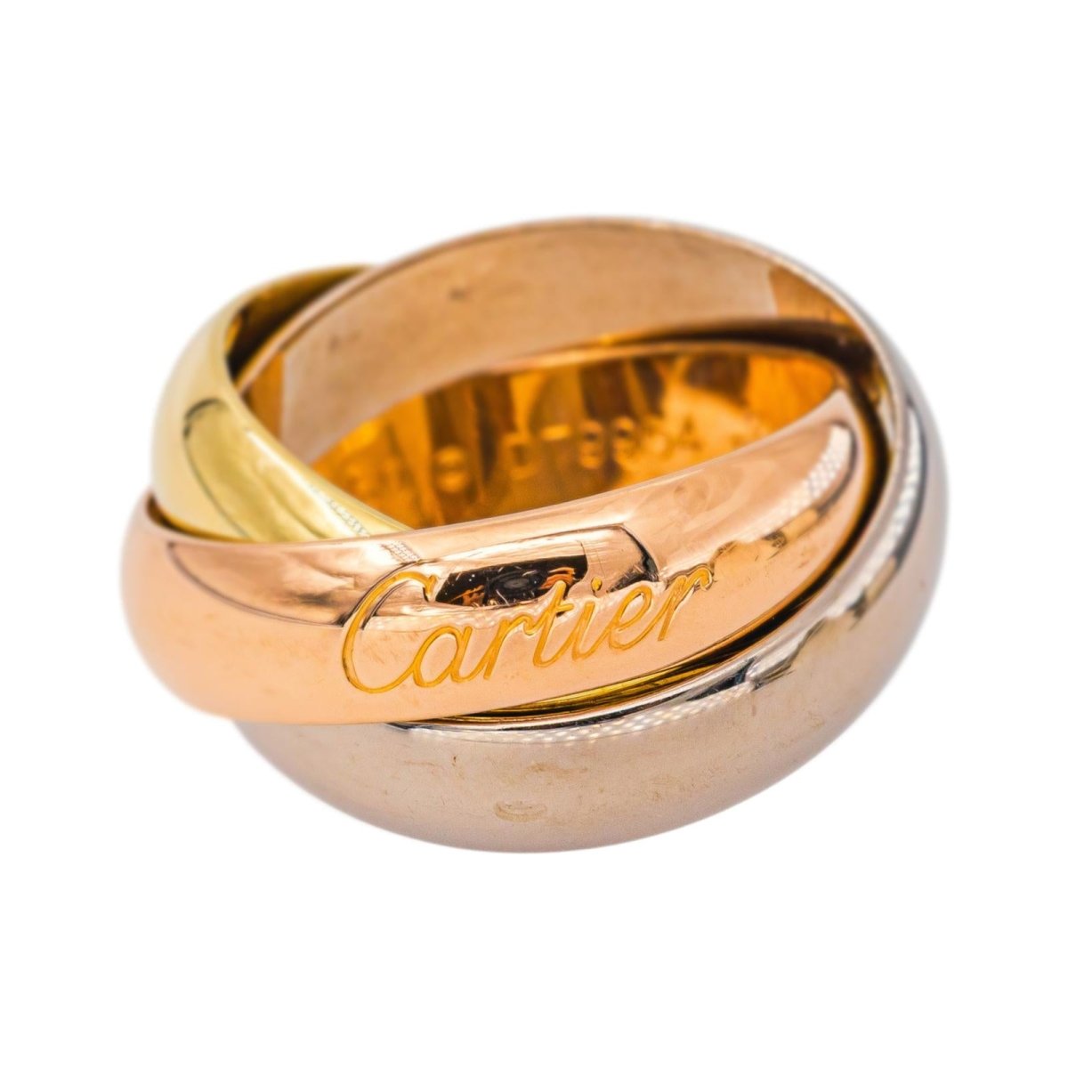 Bague Alliance CARTIER "Trinity" en or blanc, or jaune et or rose - Castafiore