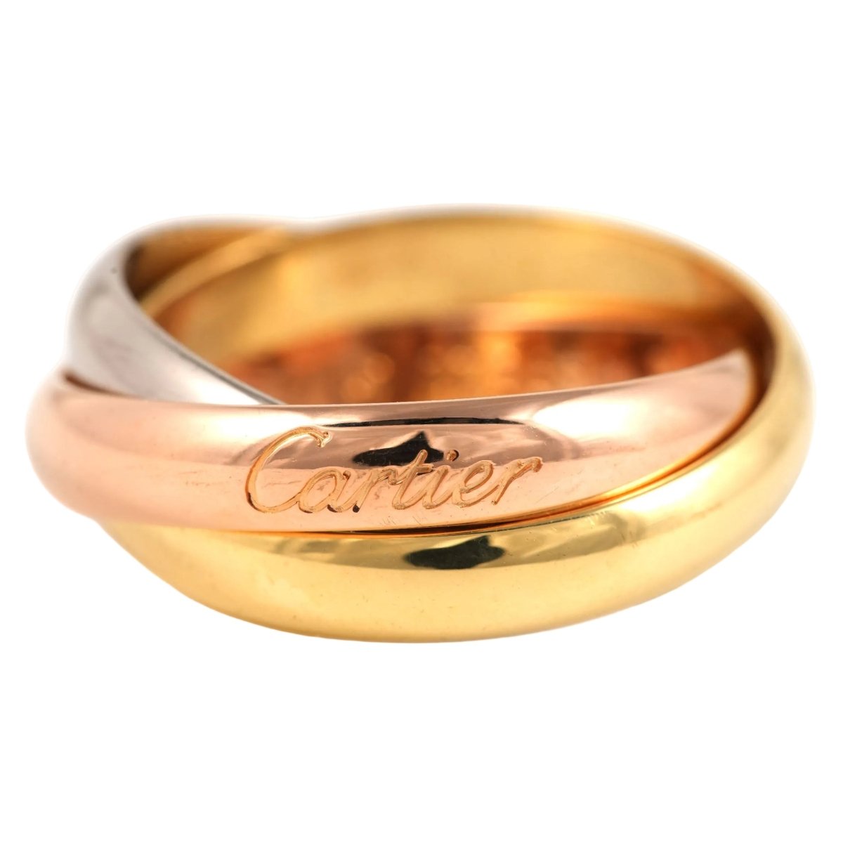 Bague Alliance CARTIER "Trinity" en or blanc, or jaune et or rose - Castafiore